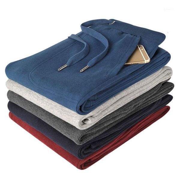 

men pants 2017 autumn and spring casual loose plus size straight knitted cotton male long trousers black blue gray1