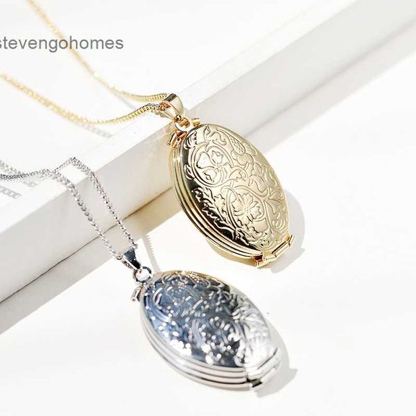 

selling fashion multi layer four fold pattern p box can open pendant necklace a380, Silver