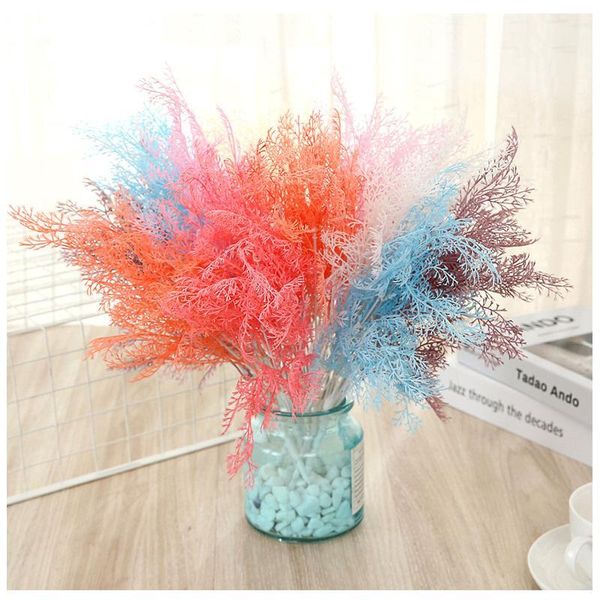 

decorative flowers & wreaths 1 piece artificial grass simulation fern flower for diy scrapbook family wedding christmas decoration1