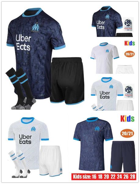 

man kids kit 20 21 olympique om marseille soccer jerseys 2020 marseille maillot de foot thauvin camisetas payet benedetto football shirt