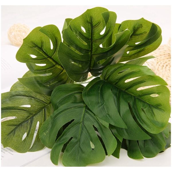 

1 bundle artificial plants wedding decorative flowers vases for home decor turtle leaves banana leaf wholesale green gardening f bbyxyw