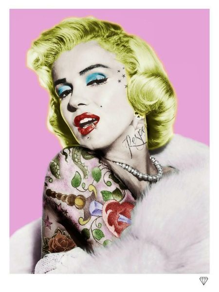 

monroe colour tattoo home decor handpainted &hd print oil painting on canvas wall art canvas pictures 210121