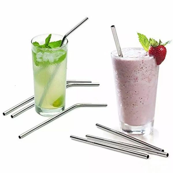 

more size straight bend stainless steel and cleaning brush reusable straw bar drinking tooloutletobv4