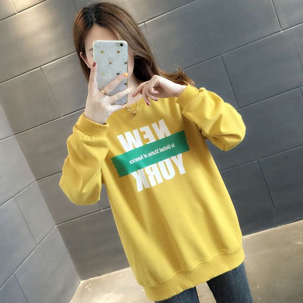 

women's sweater 2020 new spring and autumn winter mid long fashion loose korean dress foreign style european coat, Black