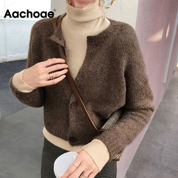 

aachoae solid knit cardigan sweater women batwing long sleeve loose casual jumper outerwear o neck fashion lady sweaters, White