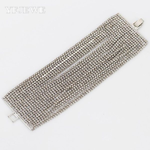 

2020 wedding bracelets & bangles new arrival full star super shiny rhinestone crystal ladies link chain bracelets b005, Black