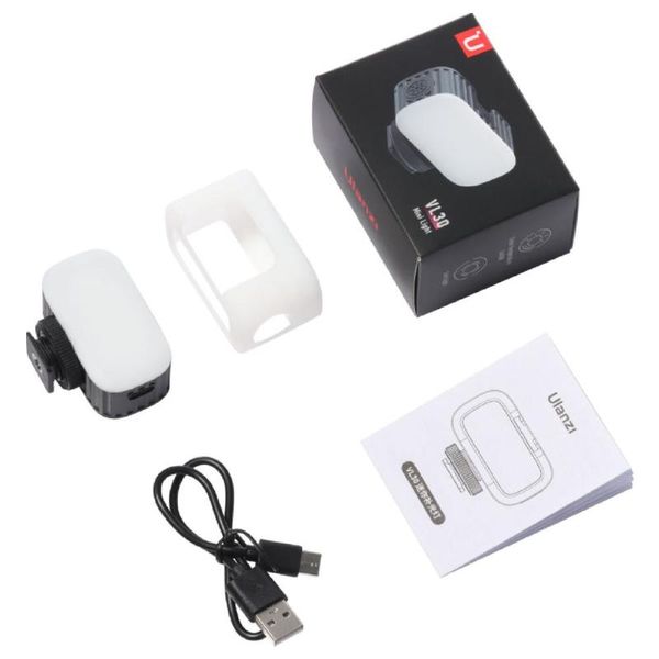 

for ulanzi vl30 5600k mini camera soft fill light led video light with cold shoe for p vlog video selfie makeup rechargable