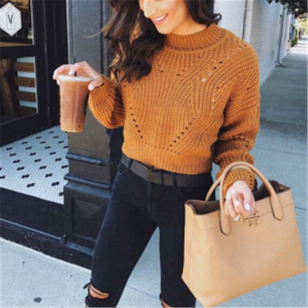 

autumn winter women's o-neck short pullovers solid warm loose casual knitted women sweater, White;black