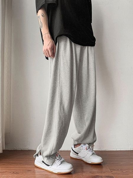 

men zipper hem sweatpants g5xe#, Black