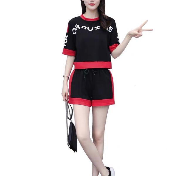 

new women's clothing 2021 plus size shorts will see loose summer running sports clothes people fat casual suit 2 piece sets mxah, White