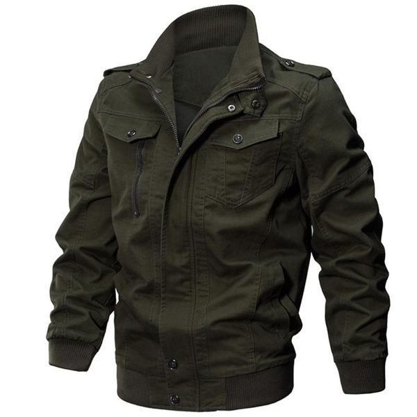 

2020 mens green khaki 3 colors jacket winter cargo plus size m-xxxl 5xl 6xl casual man jackets army clothes brand, Black;brown
