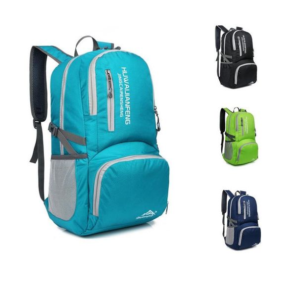 

hwjianfeng нейлоновая спортивная сумка сверхлегкий портативный рюкзак открытый туристический тренажерный зал мешок складной пакет для мужчин