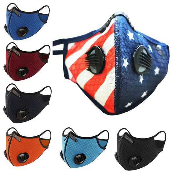 

mask dust-proof haze-proof breathable sun fashion cycling us flags protective mask men and women outdoor sport face mask zeu2
