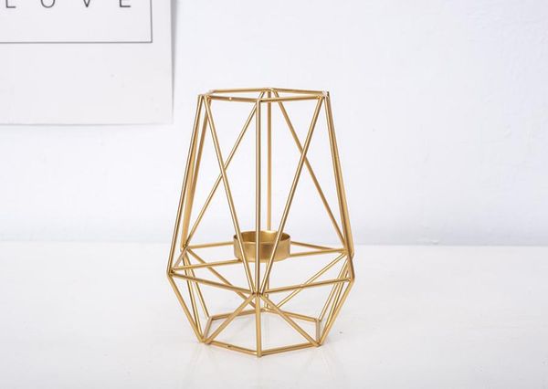 

современный северный стиль кованого железа выладоты геометрической структуры tealight свечи держатель роскошных домашних вечеринок украшения