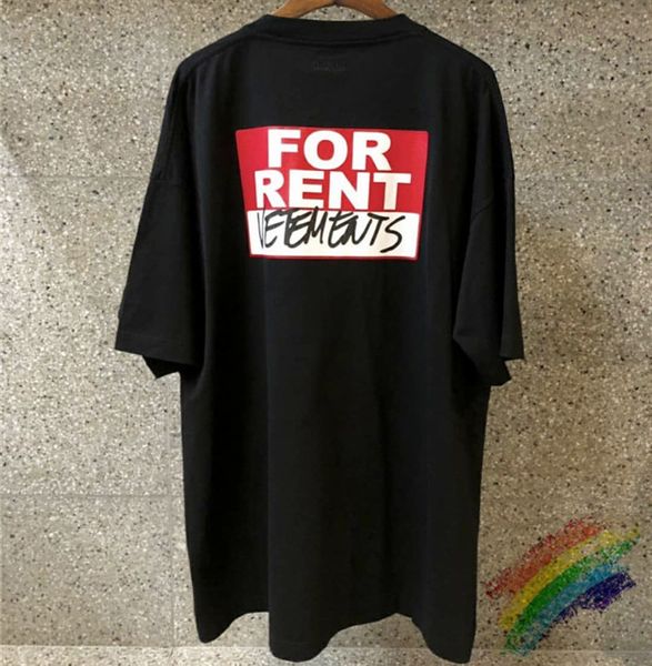 IN AFFITTO Magliette Vetements Stampa di lettere ROSSE Oversize di alta qualità Donna Uomo Vetements Tees Maglietta Vetements X1214