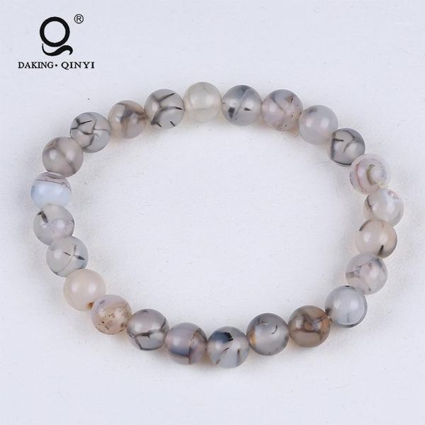 

fashion custom handmade stretch stone beaded bracelets for men1, Black