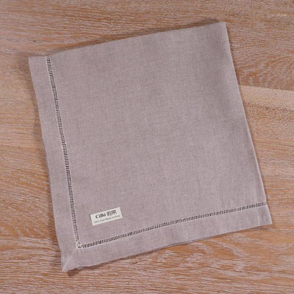 

table napkin n029 : 4 pieces linen hand drawn thread napkins ladder hemstitch cloth dinner napkin1