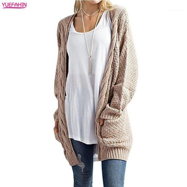 

women's long sleeve cardigan sweater 2018 autumn and winter new style loose solid colors knitwear1, White;black