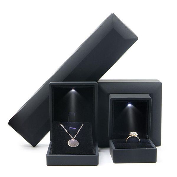 

luxury bractele box square свадебное подвесное кольцо case ювелирные изделия подарочная коробка со светодиодным светом для привлечения свадь, Pink;blue