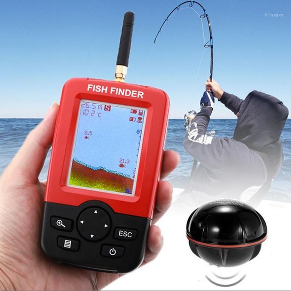 

ultra-sonar fish sensor fishing finder alarm 100m with 2.4 inch tft lcd screen fishing tools lure echo sounder fish detector1