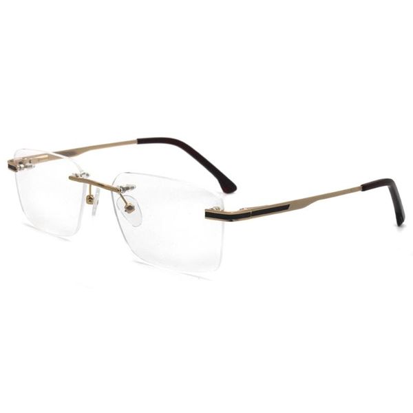 

rimless optical frames business men women metal comfortable g175, Black