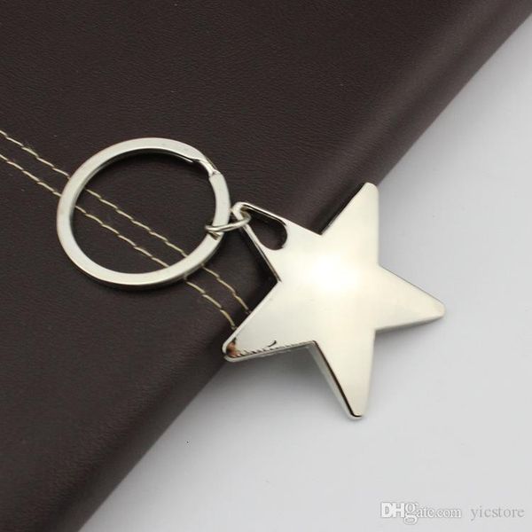 

for keyrings novelty metal star custom shaped keychains giftsznhk, Silver