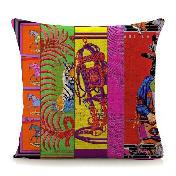 

новые дома декоративные подушки роскошные узоры печатных подушек 45x45 см хлопчатобумажные льняные подушки наволочка