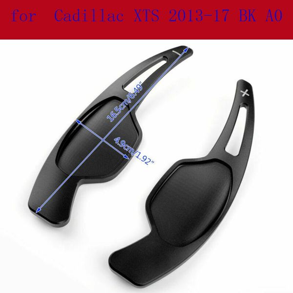 

car accessories 2pcs quality aluminum alloy steering wheel shift paddle shifter for cadillac xts 2013-17 bk a0