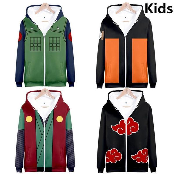 

men's hoodies & sweatshirts 3 to 14 years kids hoodie anime 3d printed sweatshirt boys girls uchiha itachi kakashi jacket children clot, Black