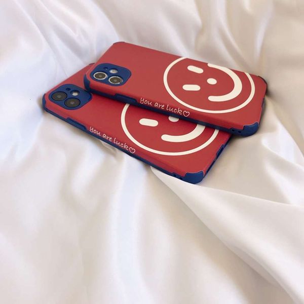 

side wine red smiley face for vip 12mini / 11promax x case xsmax creative personality 8plus all inclusive fall proof 7plus couple xr