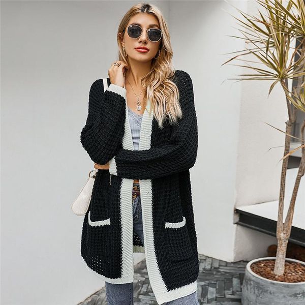 

2020 new winter loose women overcoat casual female outerwear leisure fashion stitching warm ladies coat, White