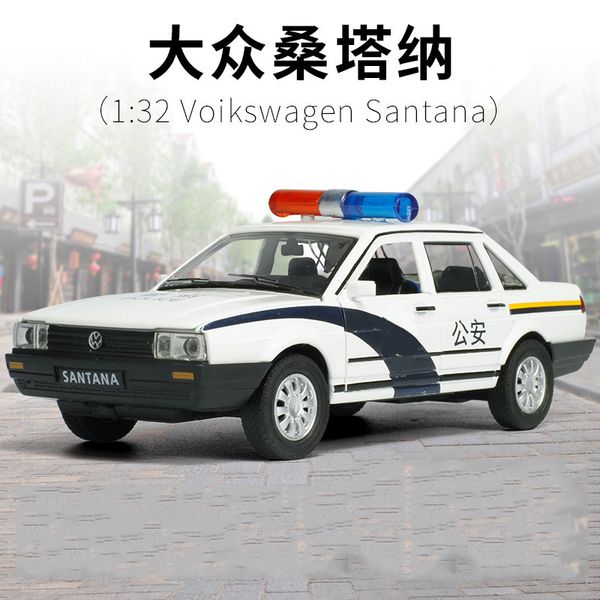 

1: 32 volkswagen santana 110 police alloy children's car model toy