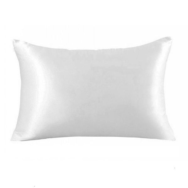

satin home silk ice 20*26inch pillowcase multicolornew case zipper double face envelope bedding pillow cover