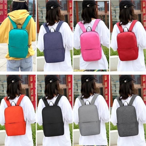 

outdoor bags fashion travel easy to carry casual oxford cloth rucksack solid color backpacks school