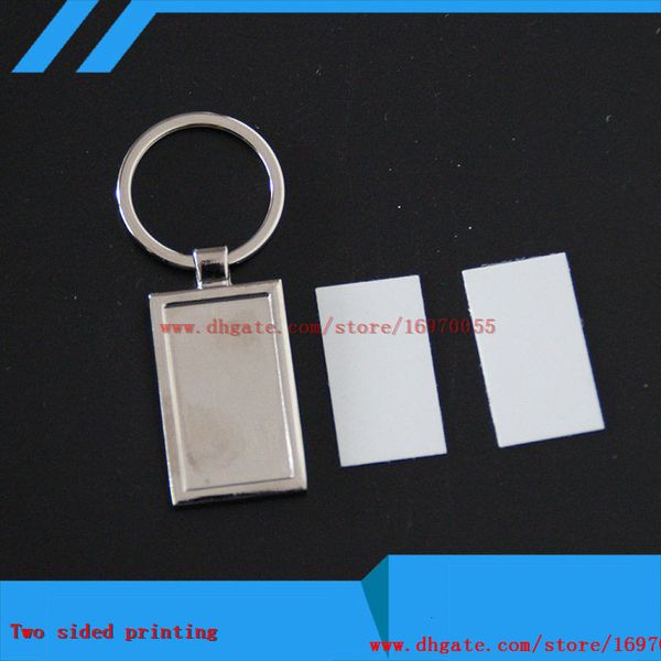 

ring new arrival sublimation blank metal key transfer keychains consumables material two sided printing, Silver