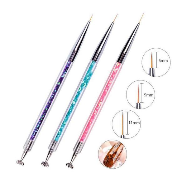 

1 pc dual end lining tool nail art cat eye brush flower magnet double head pen 3d magnetic cat eye ge qylcrk, Silver