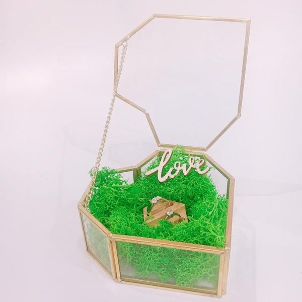 Подарочная упаковка DIY Прозрачная стеклянная кольцевая коробка для свадебной вечеринки Сюрприз сердца в форме рождественских подарков взрыв подруга1