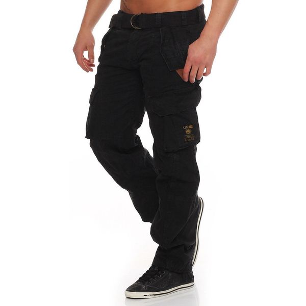 

zogaa tticas carga pant homens combate swat exrcito militar de algodo multi bolsos estiramento flexvel homem calas kr1o, Black