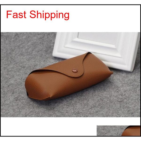 

wholesale black sun glasses case retro brown leather sunglasses box discount fashion eye glasses pouch qyltdy dh_seller2010