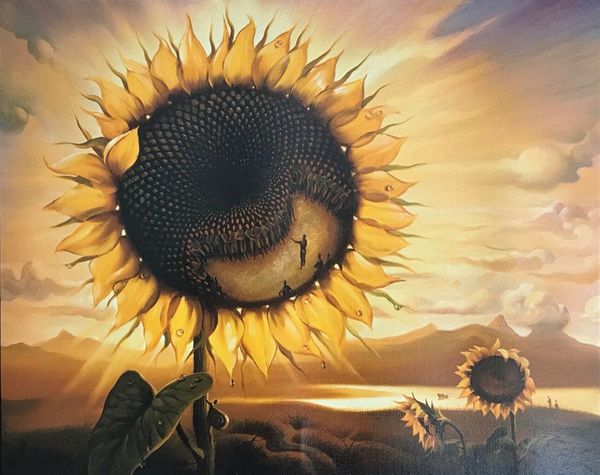 

vladimir kush planet sunflower home decor handcrafts /hd print oil painting on canvas wall art canvas pictures 7891