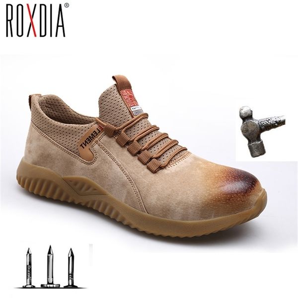 

drop shippin steel toe construction work safety men women ultralight pig skin mesh fashion shoes plus size 37-48 rxm189 y200915, Black;brown