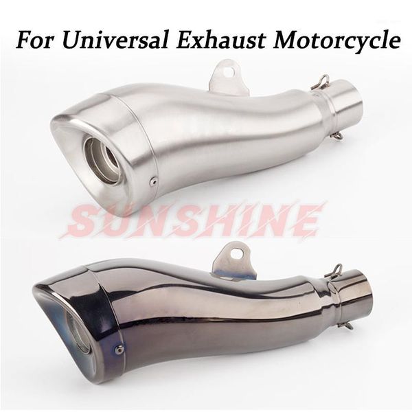 

motorcycle exhaust echappement escape moto pitbike gp pipe universal exhuast pipe for gsr750 cb1000r nmax 125 ltz400 mt09 r6 atv1