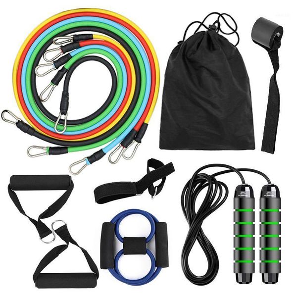 

resistance bands tomshoo 13/17pcs set workout fintess exercise loop tube door anchor ankle straps cushioned1