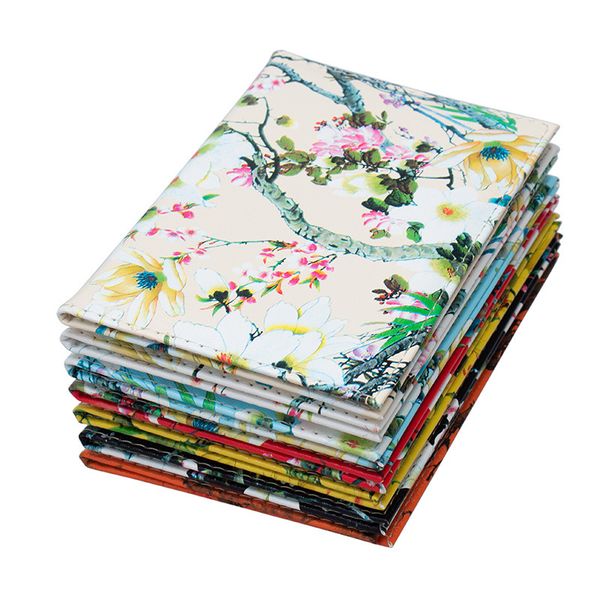 

floral printing passport holder fashion bag ladies covers travel organize card holder, Brown;gray