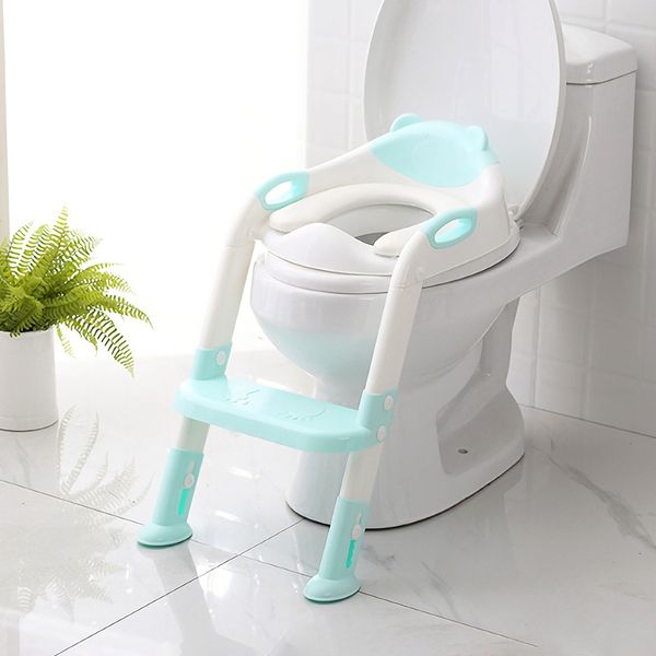 

folding toilet ladder adjustable universal splash-resistant trainer seat potty baby toilet training with removable cushion pad lj201110