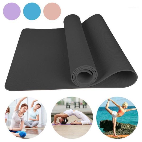 

yoga mats 183x61x0.6cm mat with position line tpe non slip carpet pilates for beginner environmental fitness gymnastics mats1