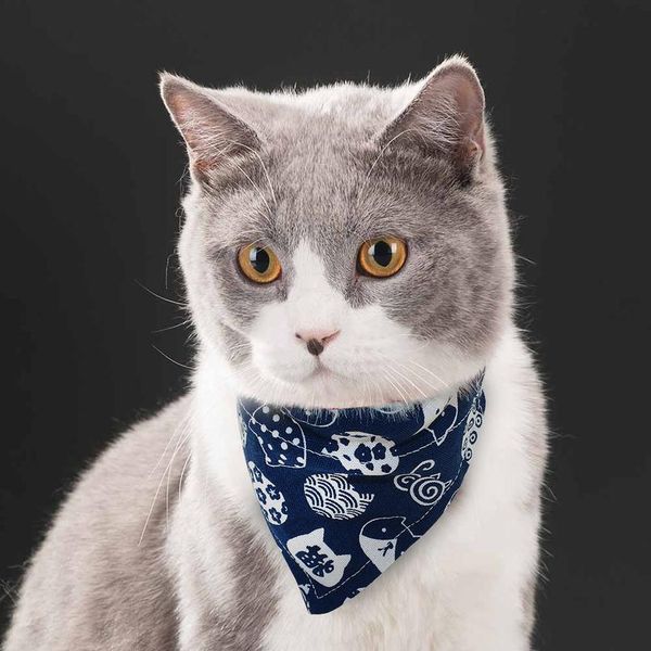 

bandana collar for cats dog pet cat puppy scarf neckerchief adjustable printed bowtie bandanas collar triangular pet acc sqchmk