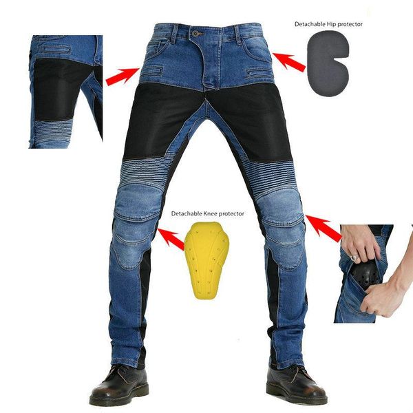 

men's jeans motorcycle cycling summer pants stretch slim competition, Blue
