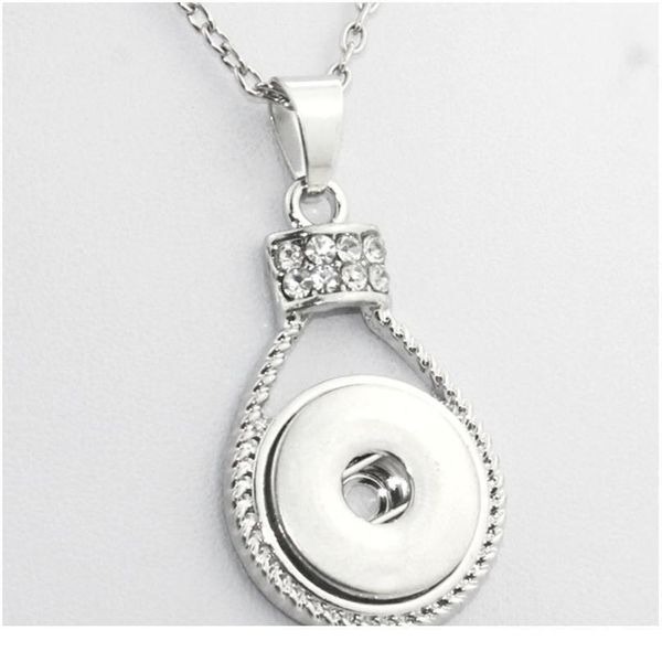 

boom life crystal long necklaces and chokers boho bohemian necklaces & pendants women's vintage18mm snaps button necklac bbymro, Silver