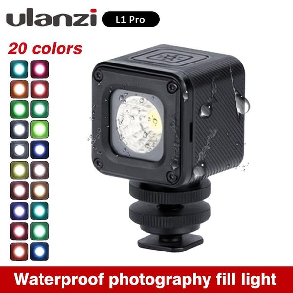 

ulanzi dimmable ledvideo light on camera waterproof professional p studio lighting for sjcam action camera